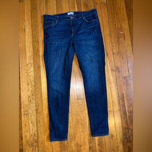 LOFT Classic Blue size 33 tall / 16 modern skinny high rise jeans women’s nice!